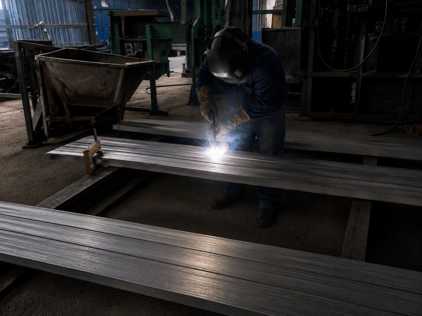 Soldadura de aluminio, pisos de carro refrigerado de ferrocarril